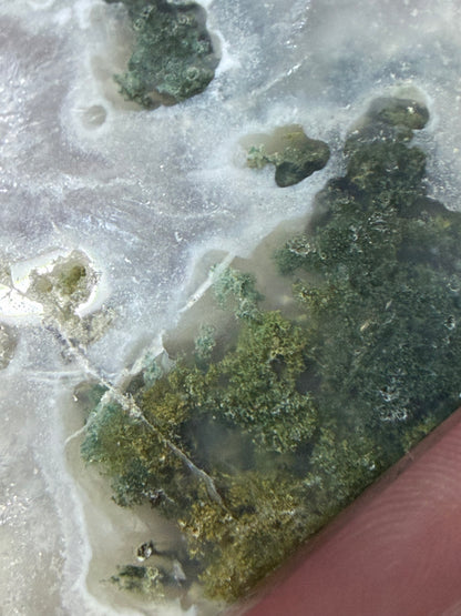 Natural Moss Agate Druzy Heart – Crystal Heart with Sparkling Quartz | 5.2 x 4.8 cm | 41g A