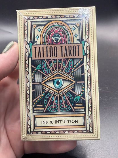 Tattoo Tarot – Ink & Intuition (78-Card Deck + Guidebook)
