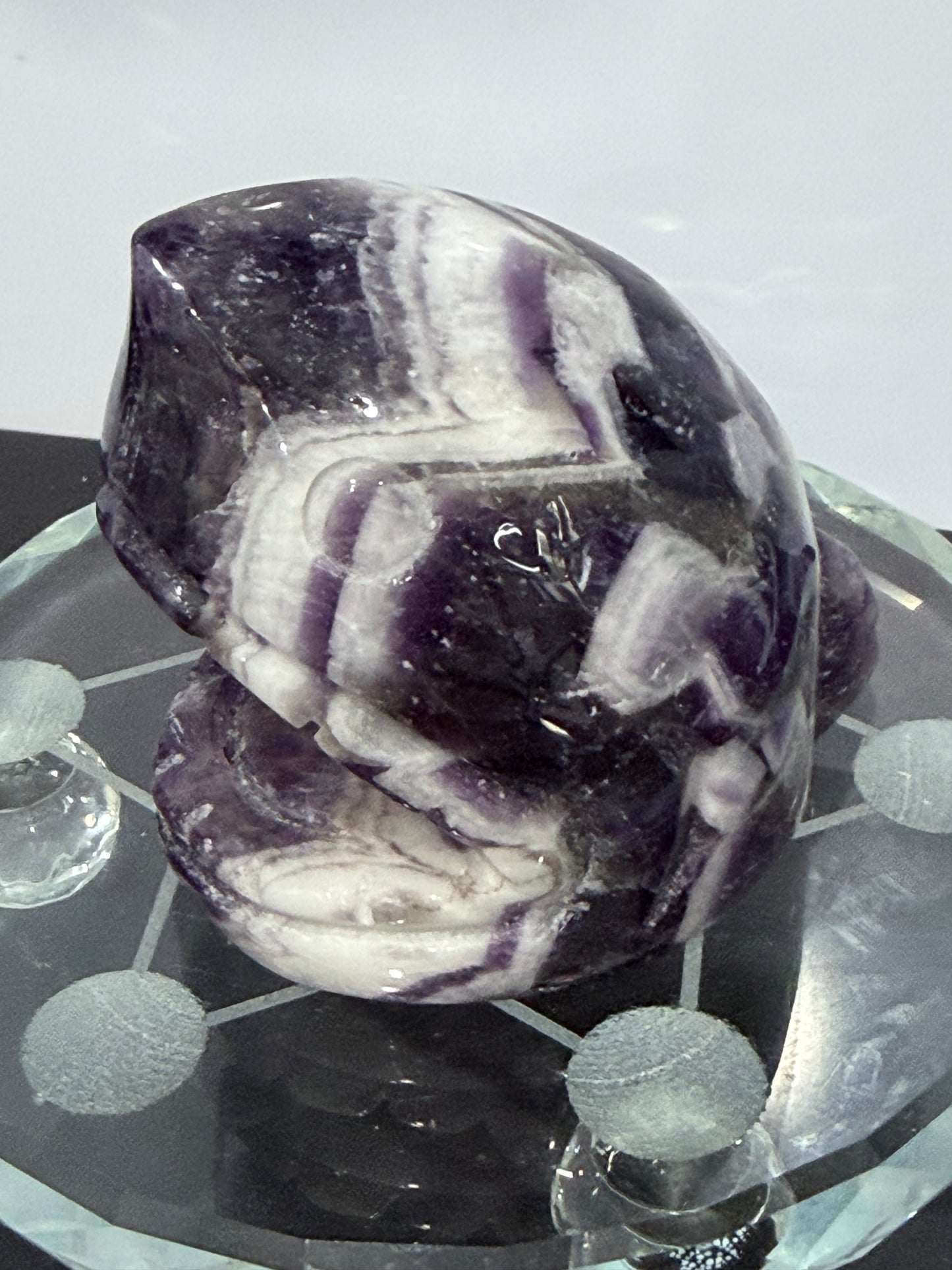 Dream Amethyst Shark Carving 6.4cm | 262g