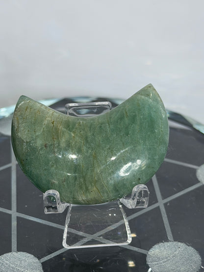 Amazonite Moon Carving – 4.6–5 cm (Pick Your Own)
