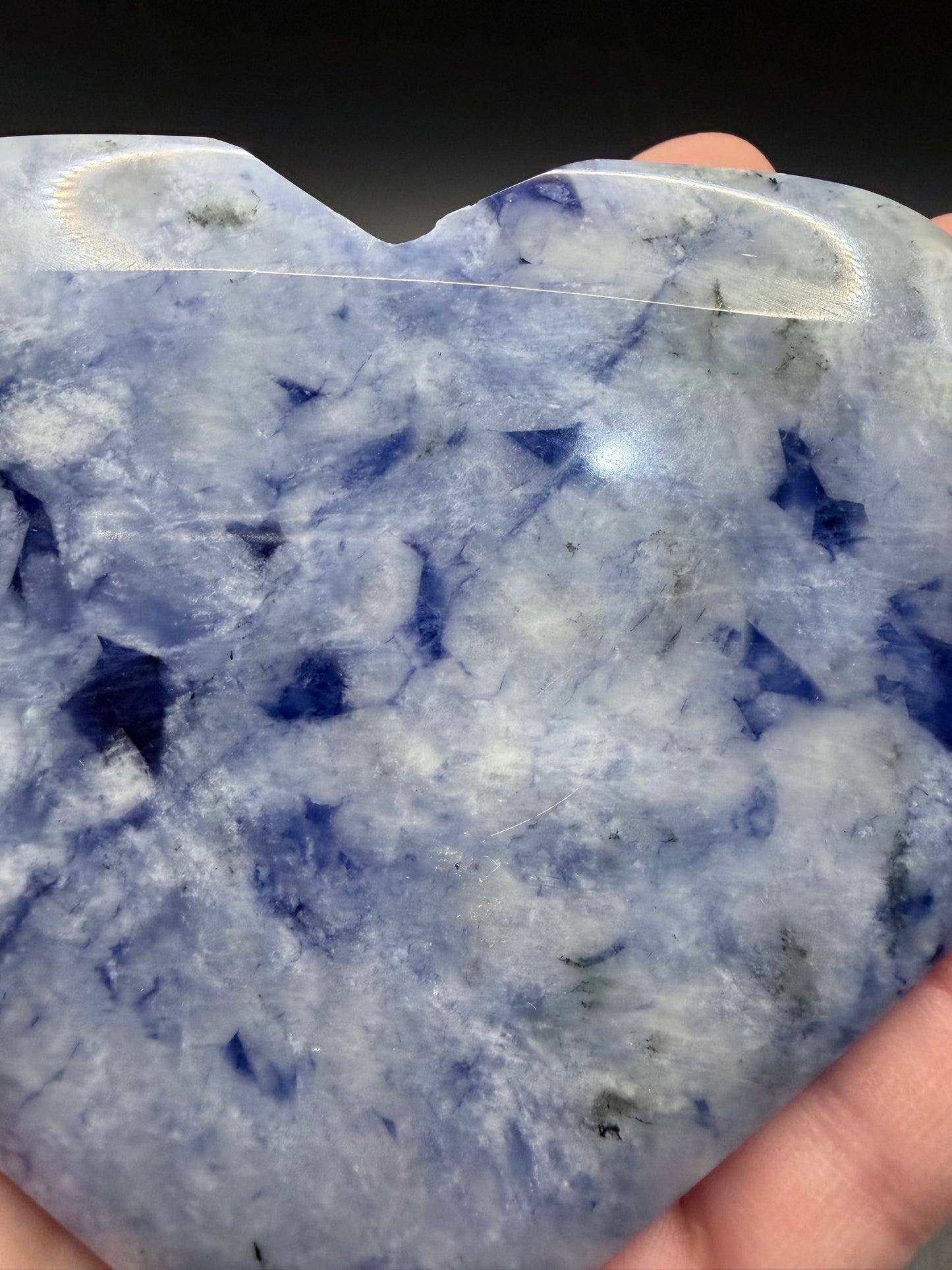Dumortierite Heart – Includes Stand