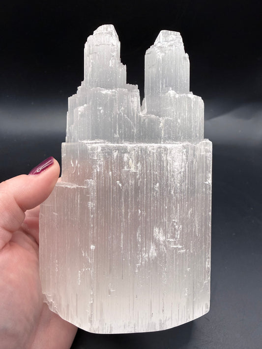 Selenite Twin Tower 15cm