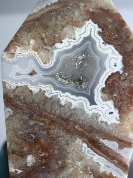 Mexican Lace Agate Tower A -