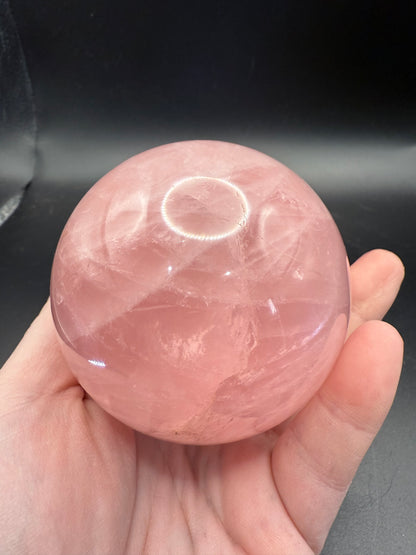Big Bright Pink Rose Quartz Sphere