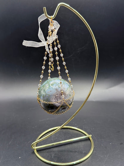 Hanging Sphere Display Stand – Gold Finish (Sphere not included)