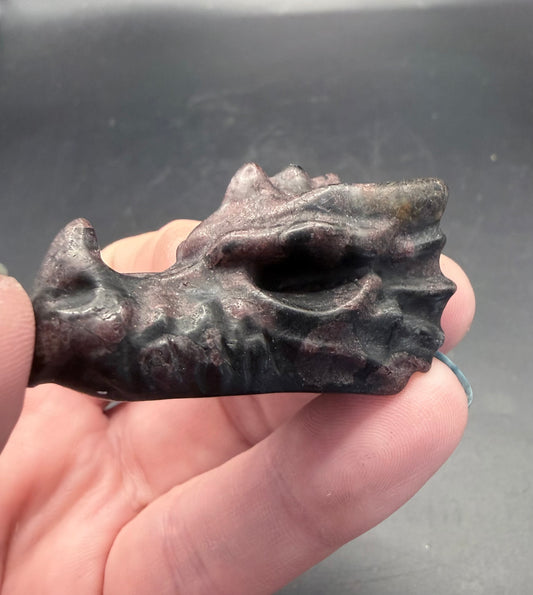 Garnet Dragon Head Carving