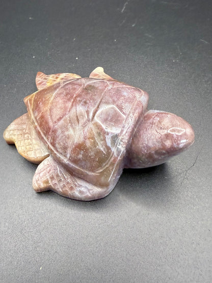Ocean Jasper Turtle Carving