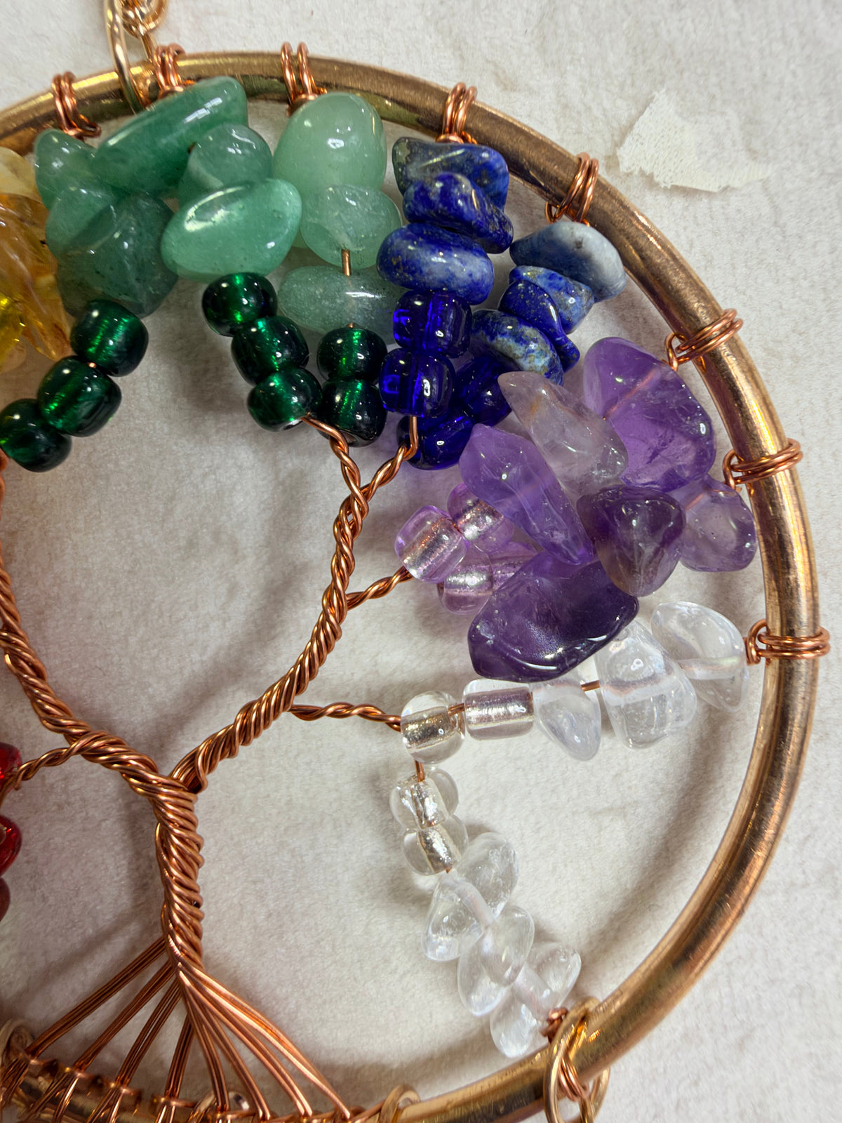 7 Chakra Tree of Life Dreamcatcher – 20 × 7cm