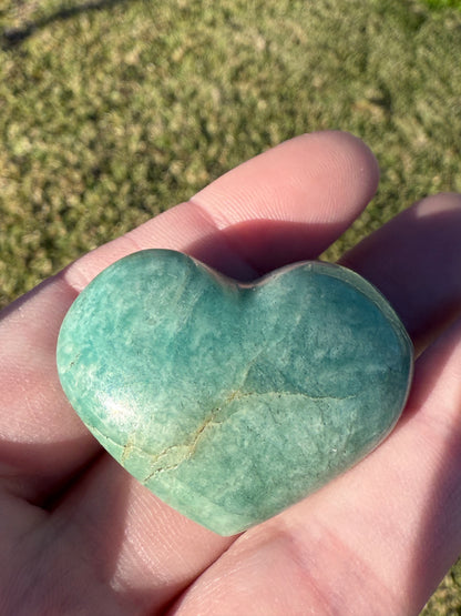 Amazonite Heart – 4cm (Intuitively Chosen)
