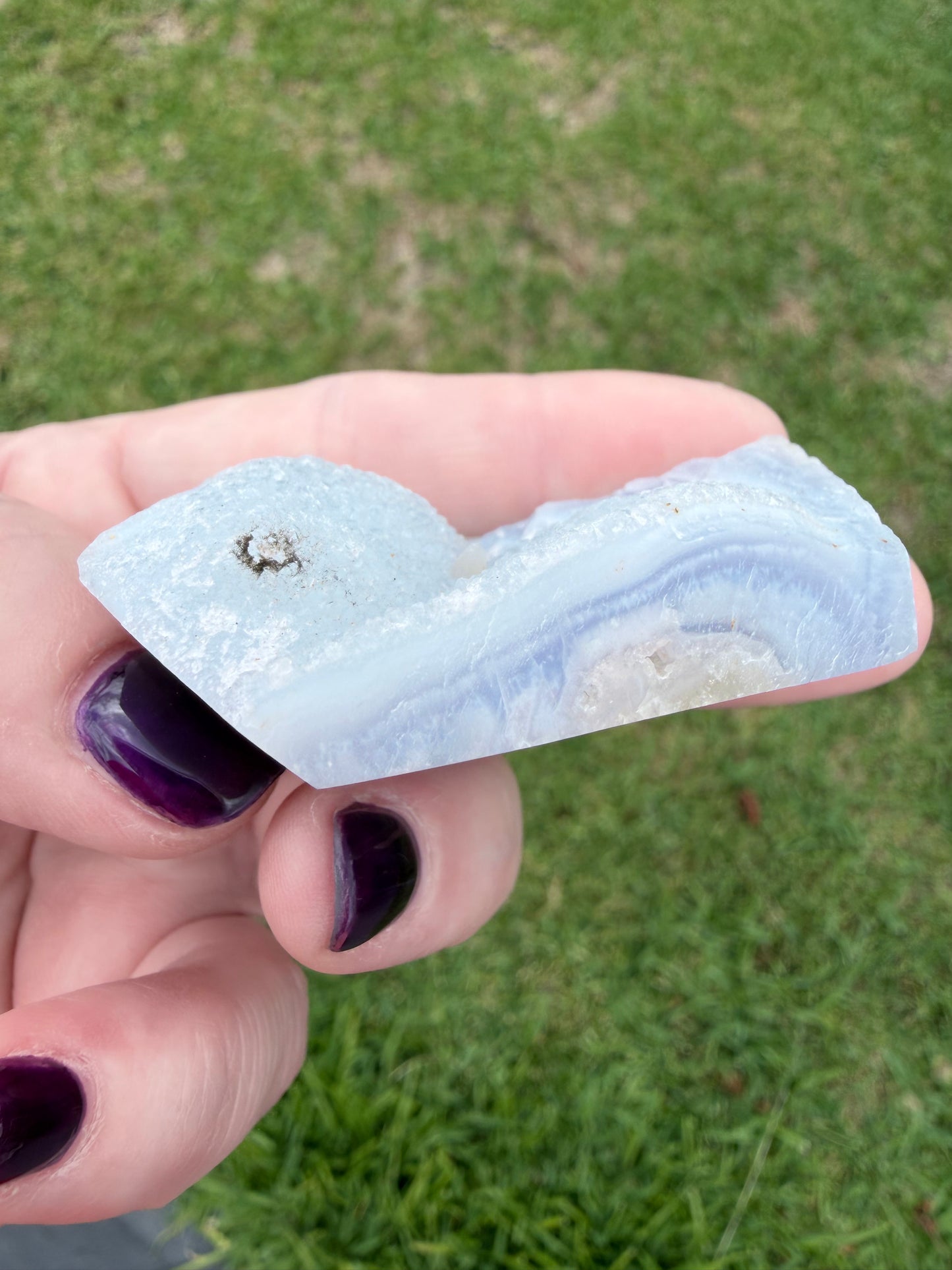 Blue Lace Agate Druzy Freeform – 71g