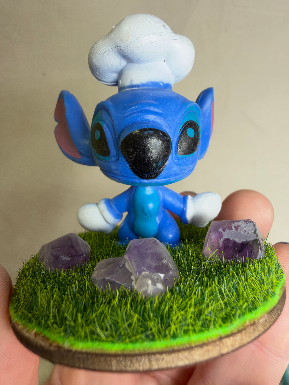 Chef Stitch Amethyst Mini Crystal Garden – 6cm