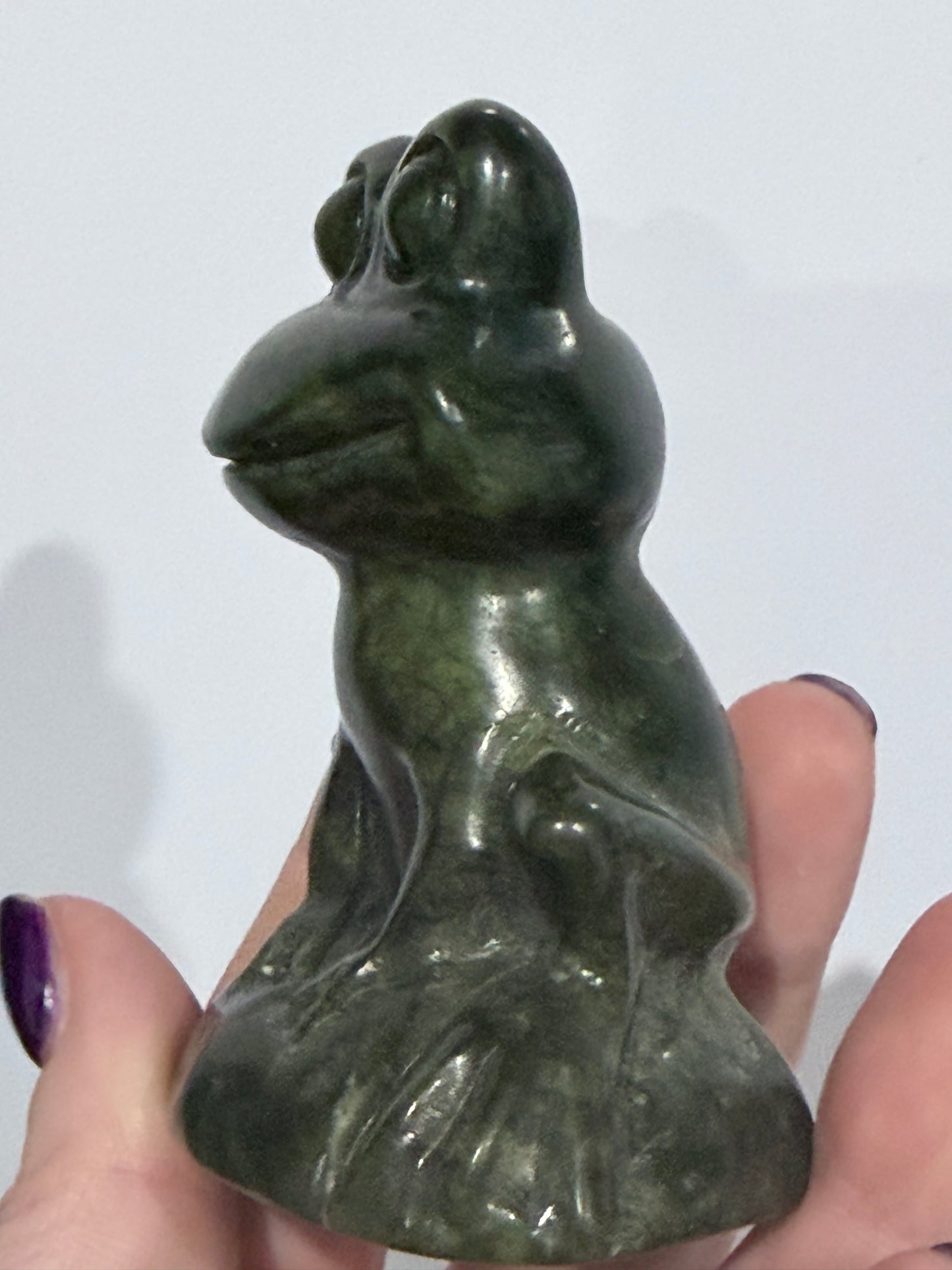 Serpentine Frog Carving