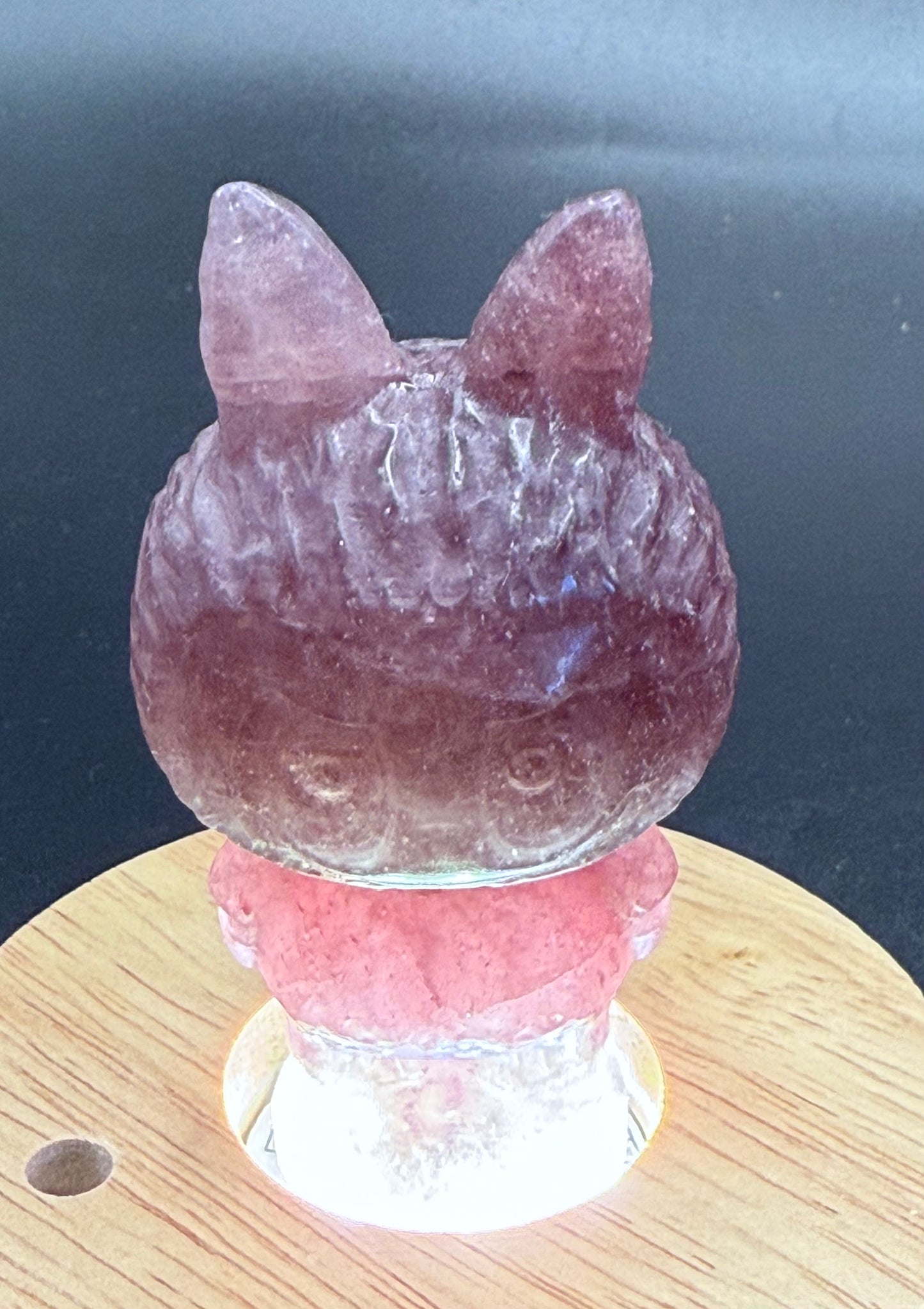 Strawberry Quartz Labubu Carving 7.7cm