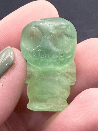 Green Fluorite Jack Skellington Carving – 3.2cm - Crystal wonderland By Lisa