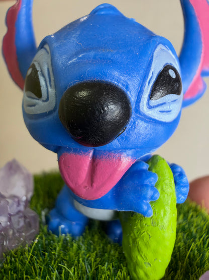 Stitch with Pickle Amethyst Mini Crystal Garden – 6cm