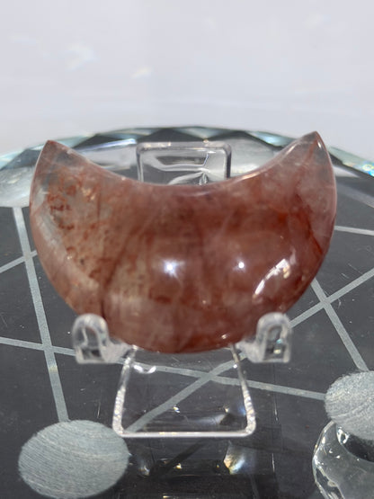 Fire Quartz Moon Carving – 5 cm (Pick Your Own)
