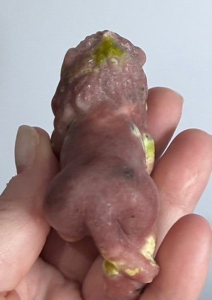 Serpentine & Jasper Lion Carving with Epidote
