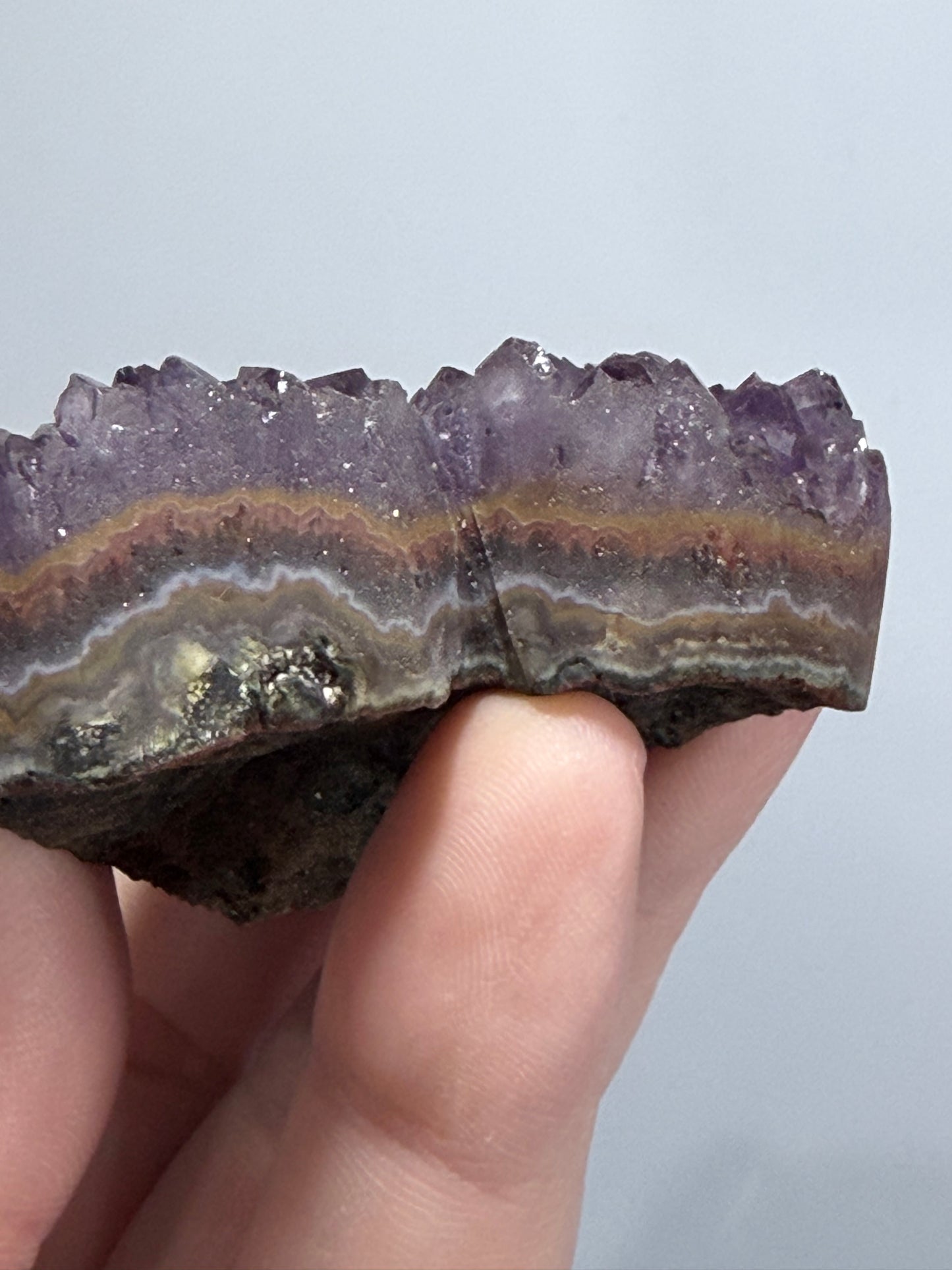 Amethyst Druzy Heart Cluster With Stand – 5.6cm (C)