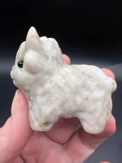 Tiffany Stone Highland Cow Crystal Carving – 5.5cm