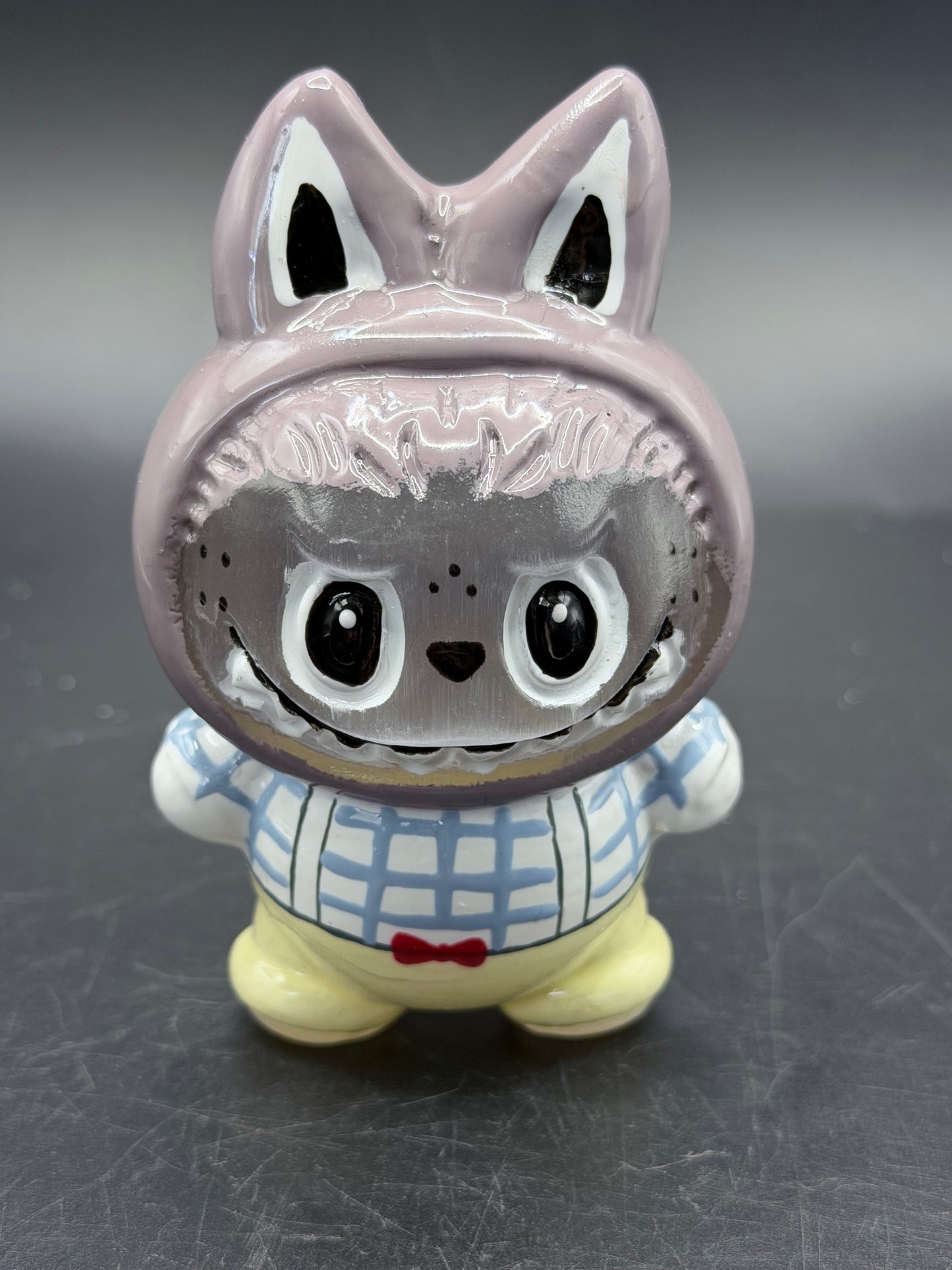 Hand-Painted Selenite large Labubu Figurine – 10cm