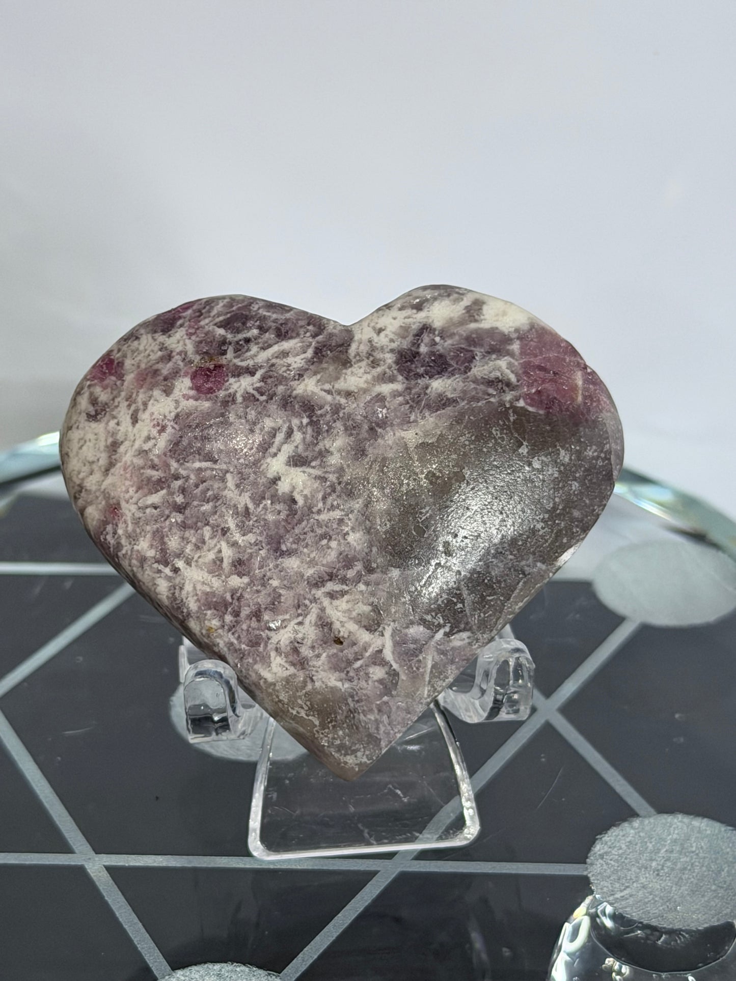 Pink Tourmaline in Matrix Heart A 5cm