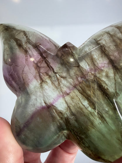 Dendritic Fluorite Butterfly Bowl – 338g