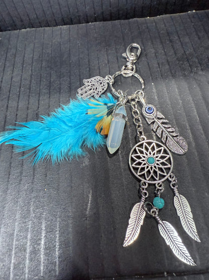 Dreamcatcher Opalite Keychain
