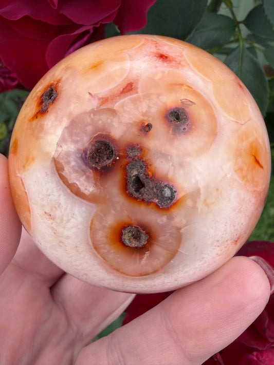 Carnelian Agate Druzy Sphere – 6.3cm