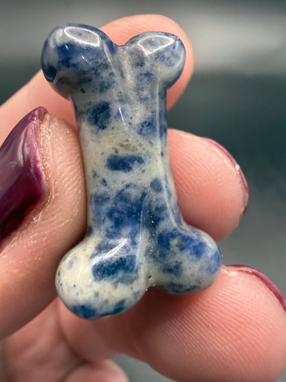 Crystal Dog Bone Carvings