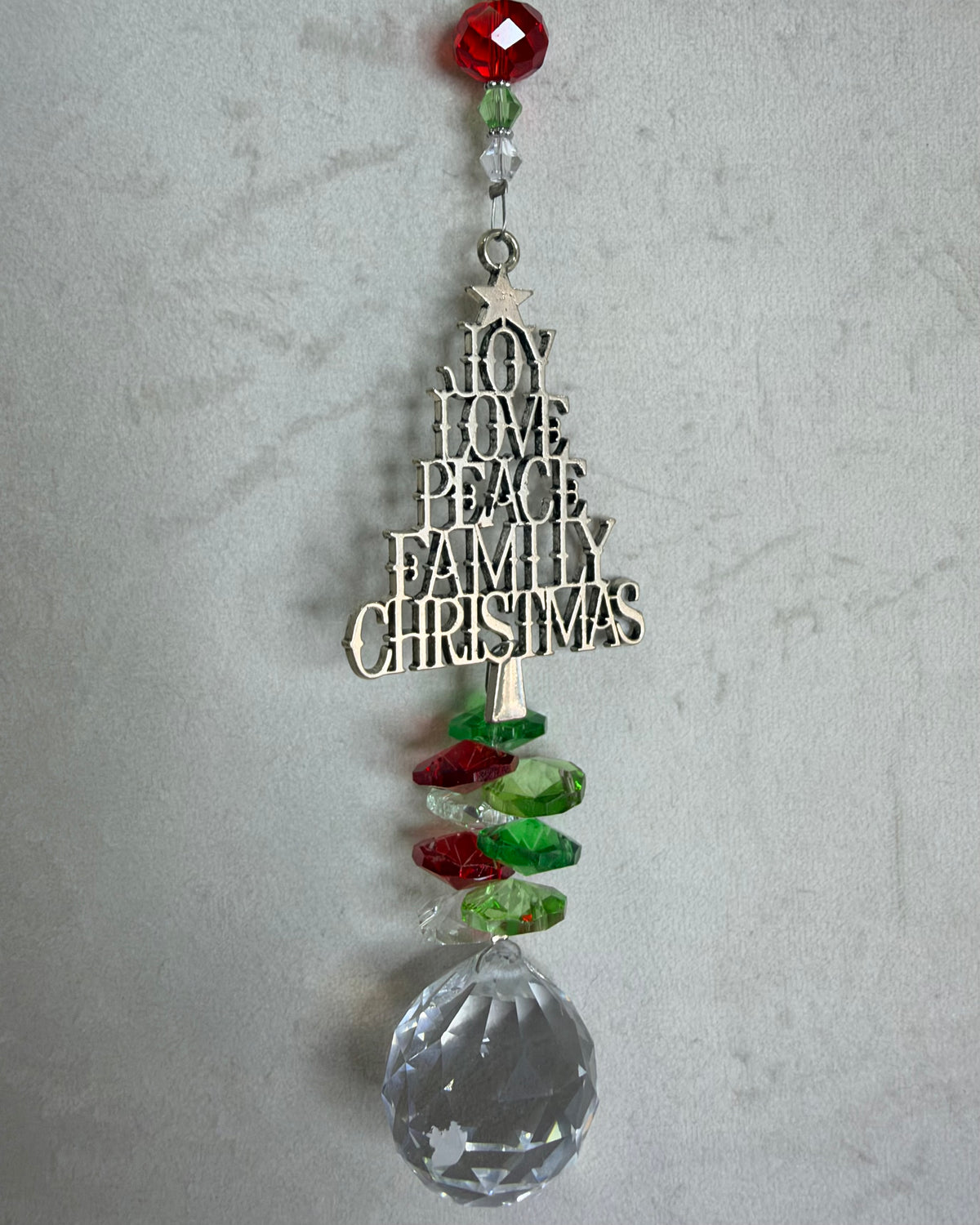 Christmas Tree Glass Suncatcher – 40cm