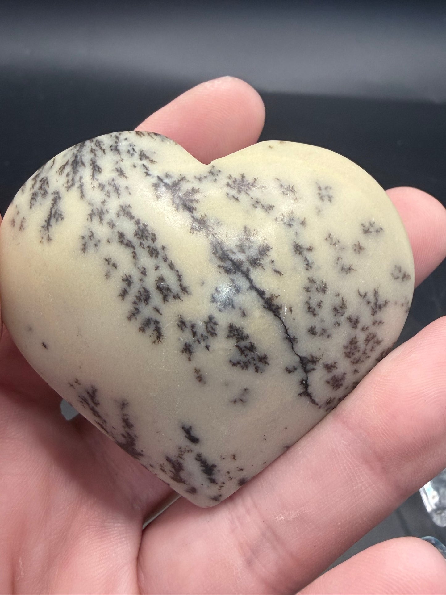 Dendritic Jasper Heart – Grounding & Growth 6.2cm