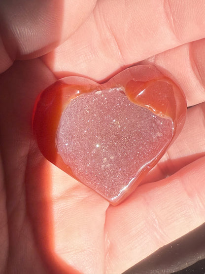 Druzy Carnelian Heart