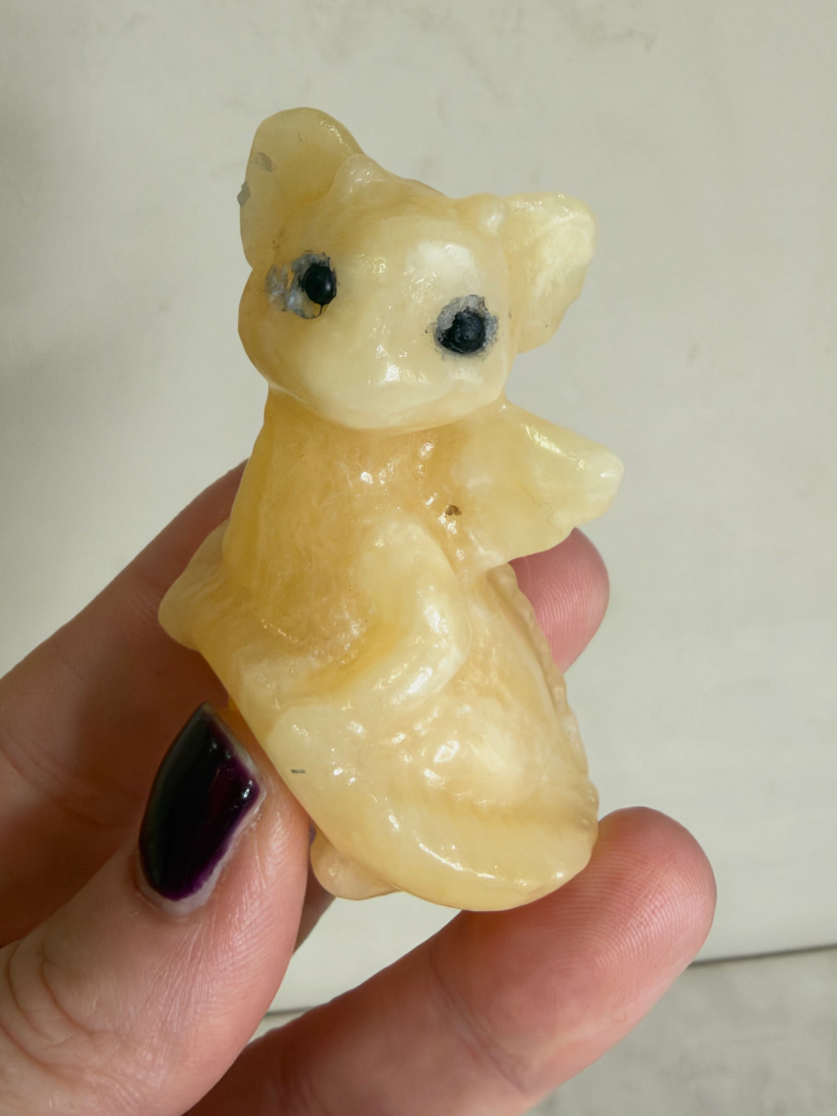 Baby Dragon Yellow Calcite Carving – 6 cm