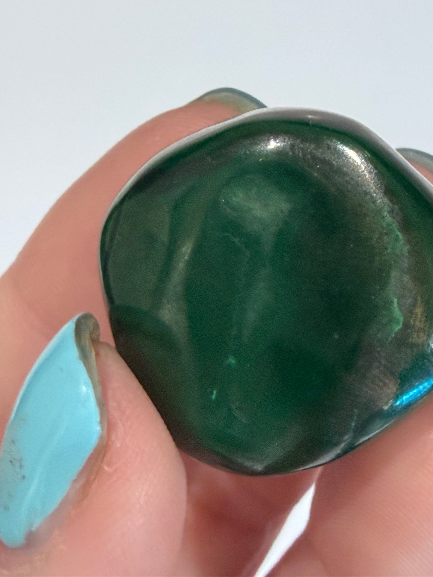 Malachite Tumble Stone - Concentric “eye” patterns A -