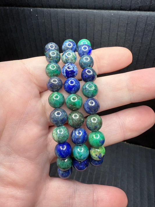 Azurite Lapis Lazuli Bracelet 8mm