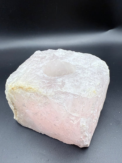 Rose Quartz Candle Holder