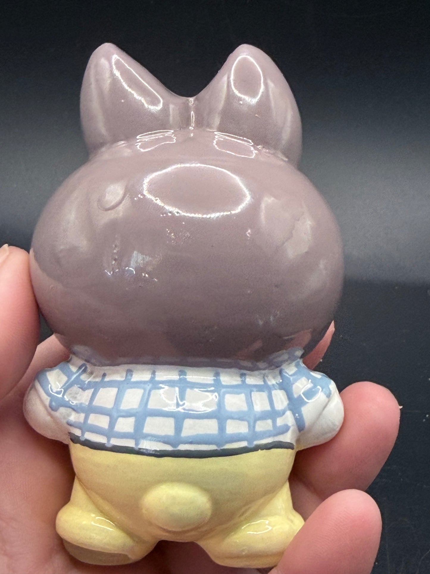 Hand-Painted Selenite large Labubu Figurine – 10cm