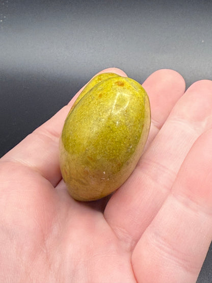 Green Opal Puffy Heart