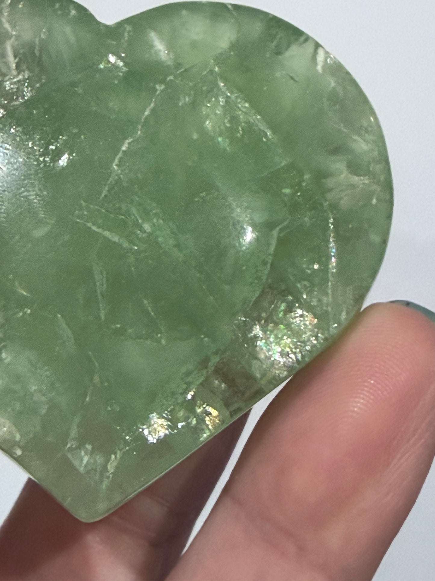 Green Fluorite Self-Standing Heart 5.5cm