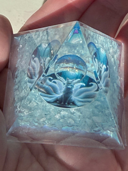 Spirit Nine Tail Fox Orgone Pyramid
