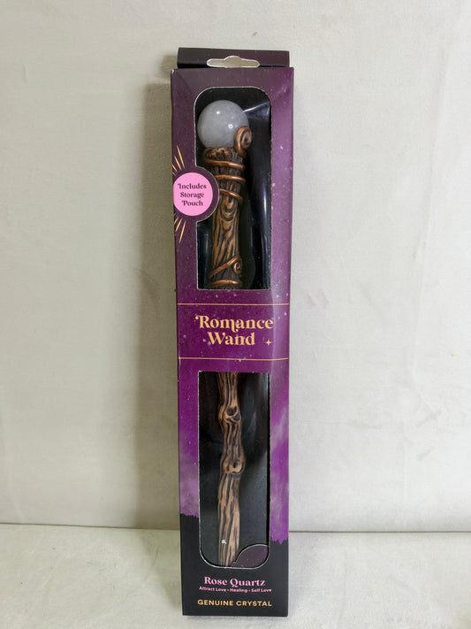 Rose Quartz Romance Wand with Storage Pouch