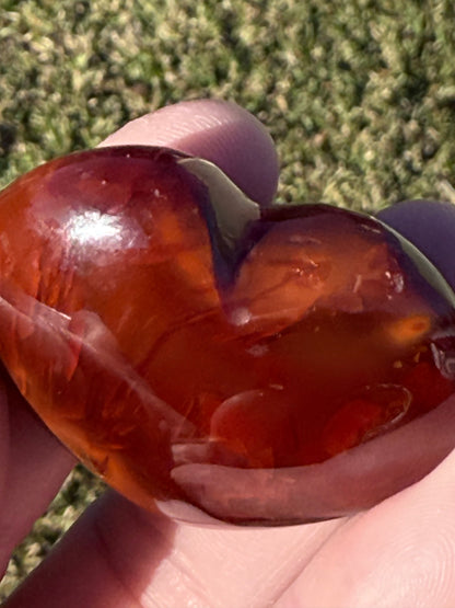 Carnelian Puffy 4cm Heart