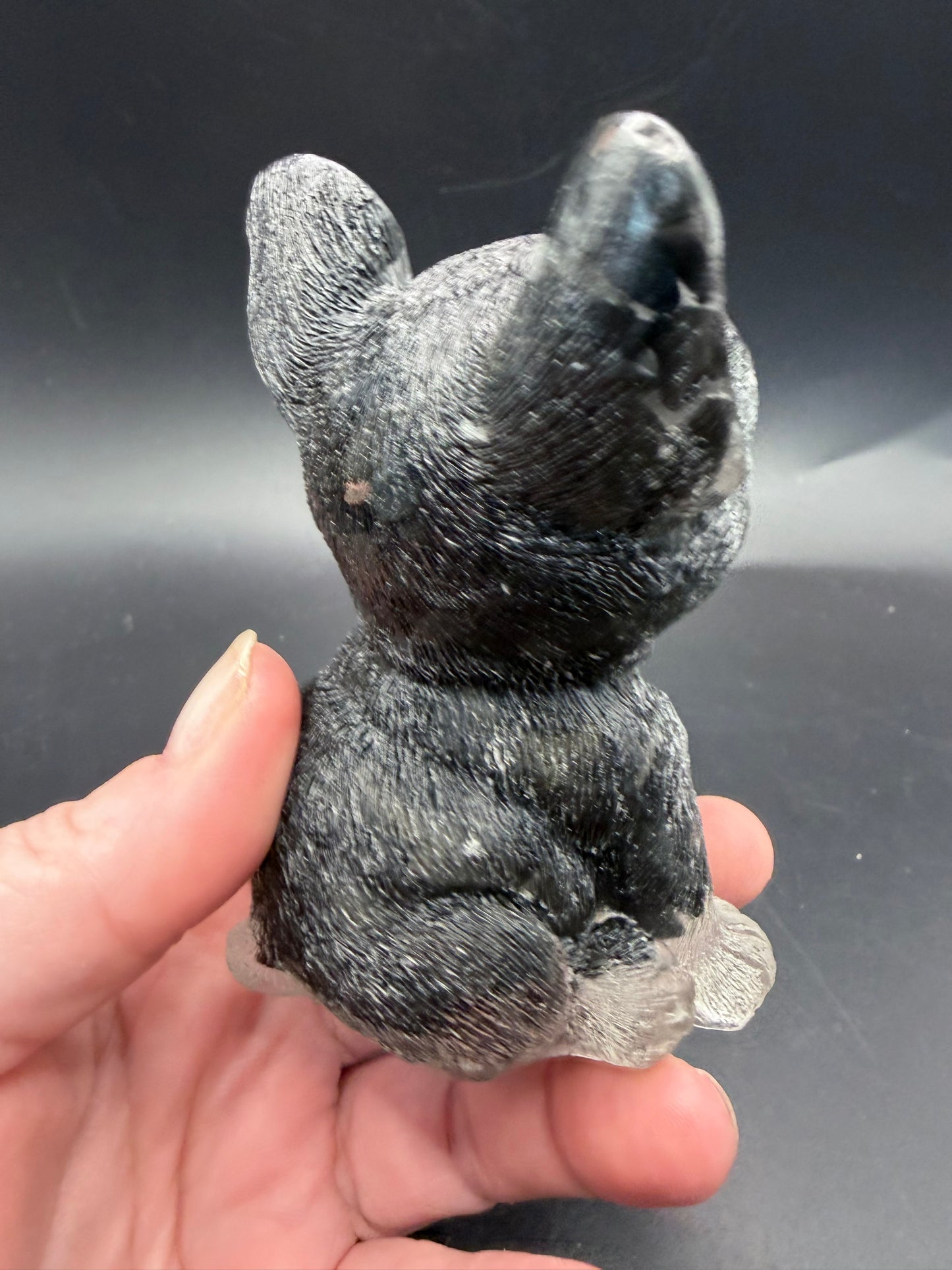 Black Obsidian French Bulldog – 12cm