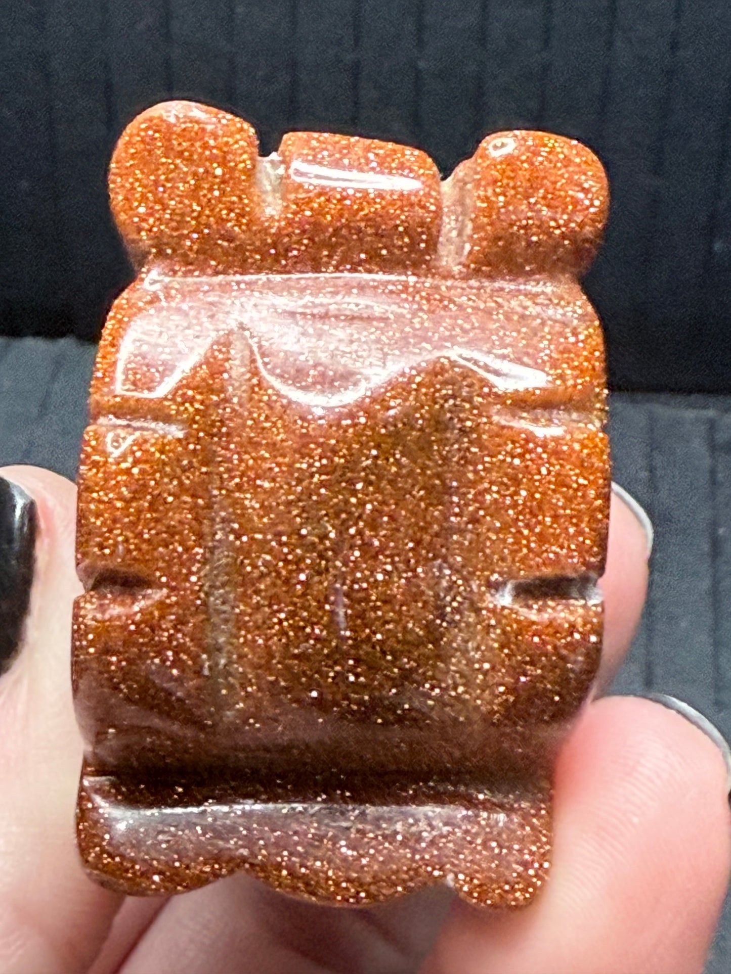 Goldstone Unicorn Head