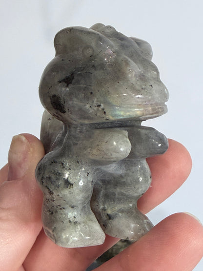 6cm Labradorite T-Rex Crystal Carving