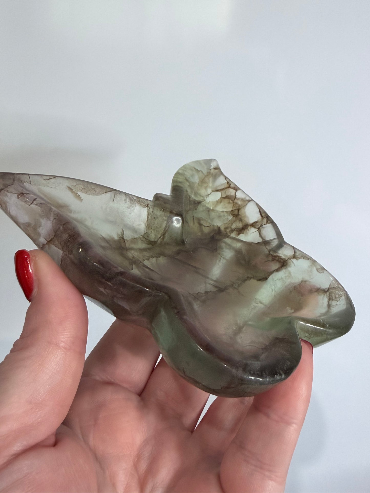 Dendritic Fluorite Butterfly Bowl – 317g