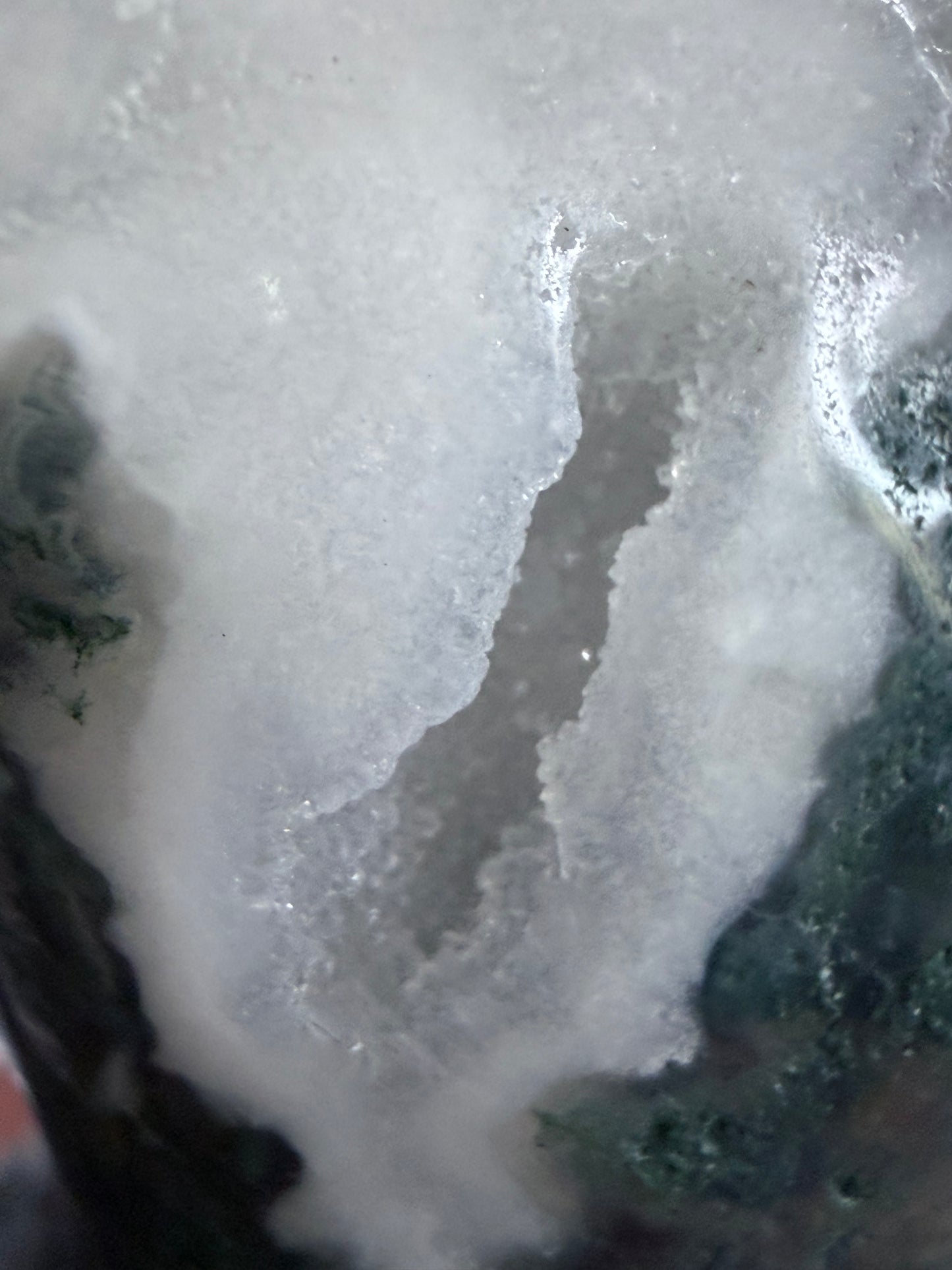 Moss Agate Goddess Statement Torso Carving – 544g - 12.5cm