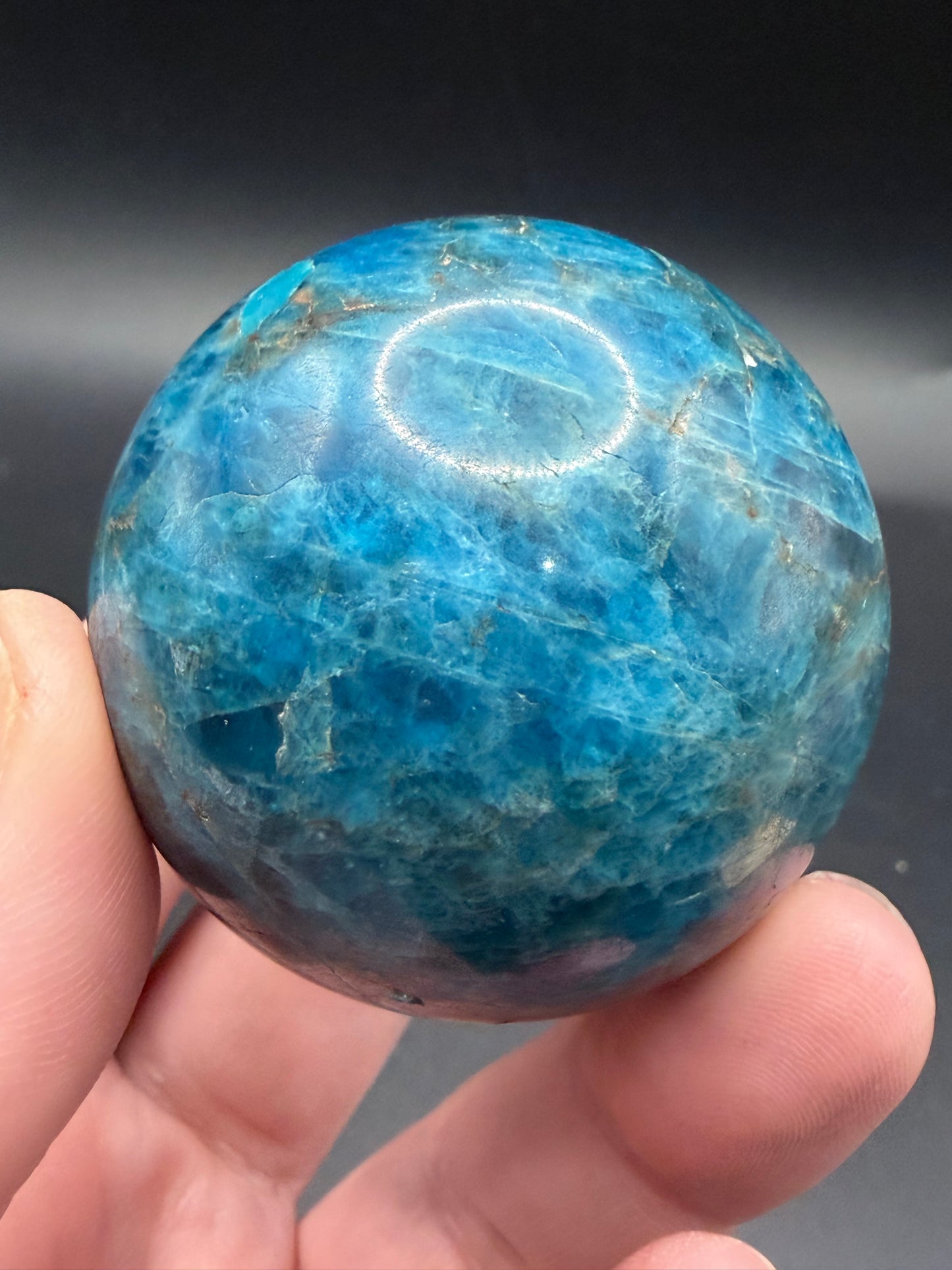 Blue Apatite Sphere
