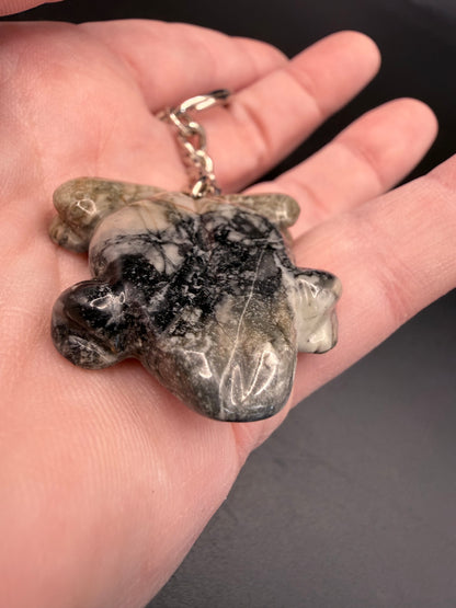 Picture Jasper Frog Keychain