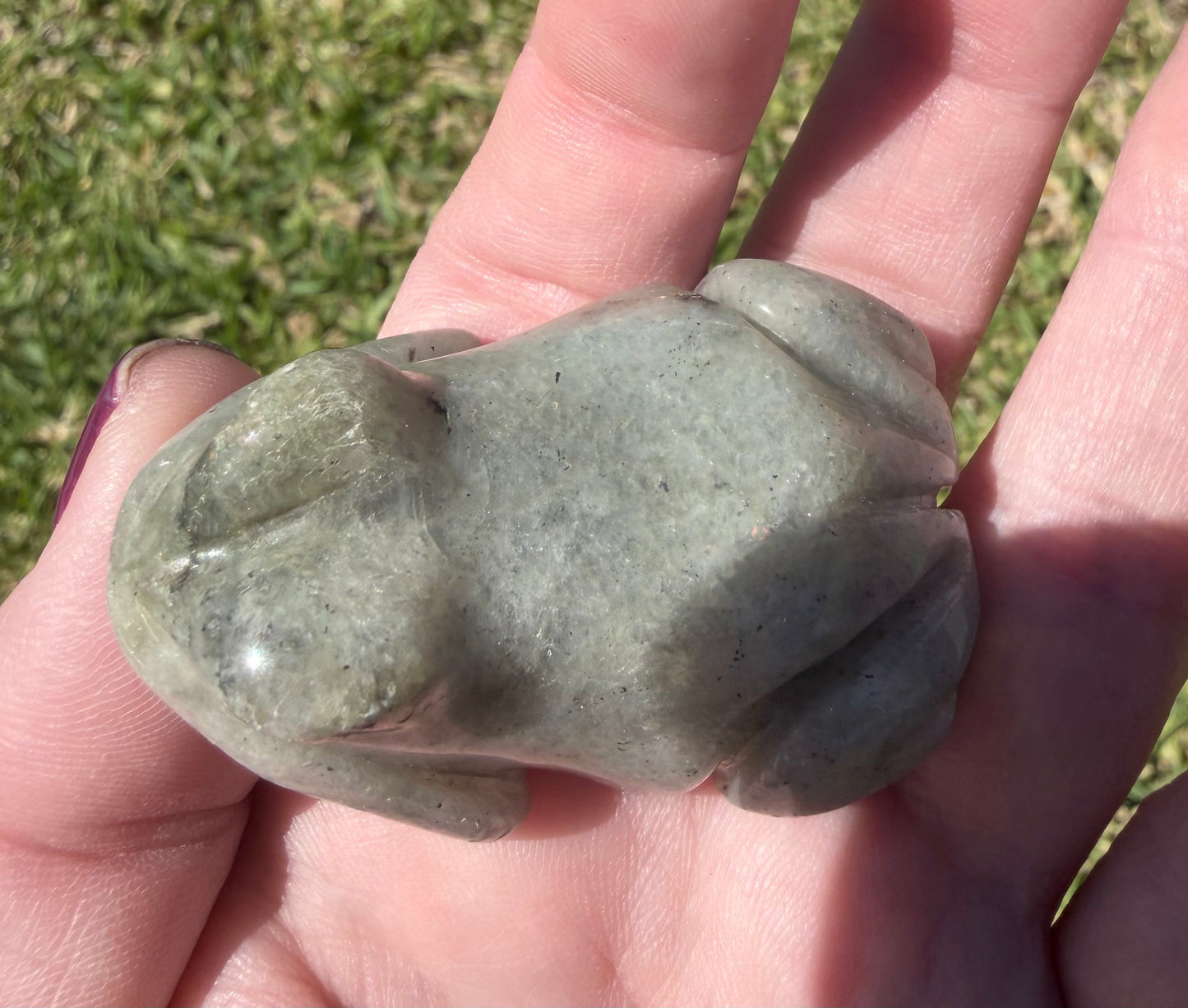 Labradorite Frog Carving